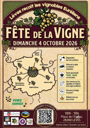 Dimanche 4 Octobre 2026 - C'Chartres Bridge présent à Lèves pour la fête de la vigne