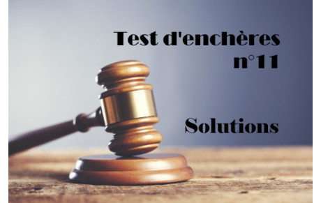 Test d'enchères n° 11 - Solutions