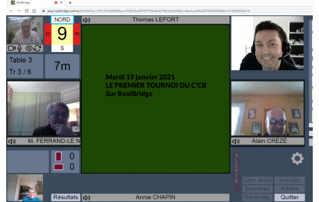 Notre premier tournoi sur RealBridge